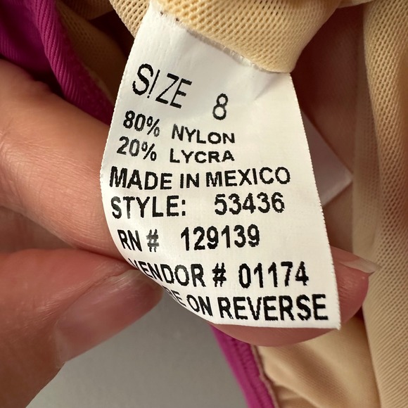 Shape FX Swim Fuschia One Piece Swimsuit‎ - Picture 5 of 11